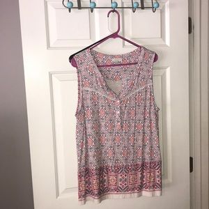 NWOT patterned stitchfix button up tank
